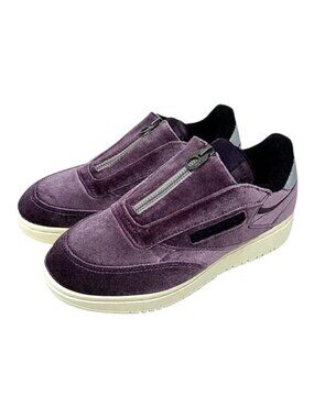 NWT! Reebok Club C Double Zip Purple Velvet Platform Sneakers - 8
